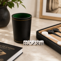 Gobelet à Dés de Backgammon avec 5 Dés